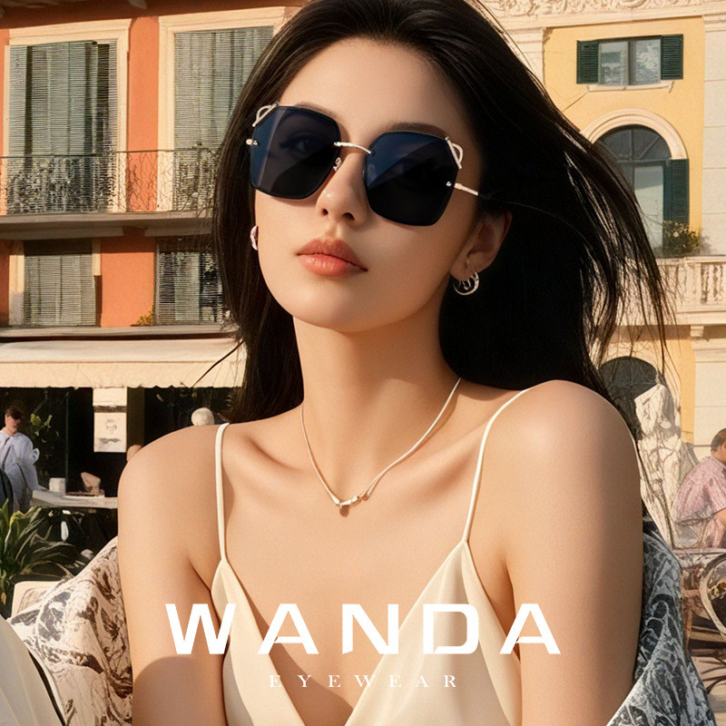 New style sun protection women's sunglasses JS8566Fashion street style metal nylon sunglasses for dr