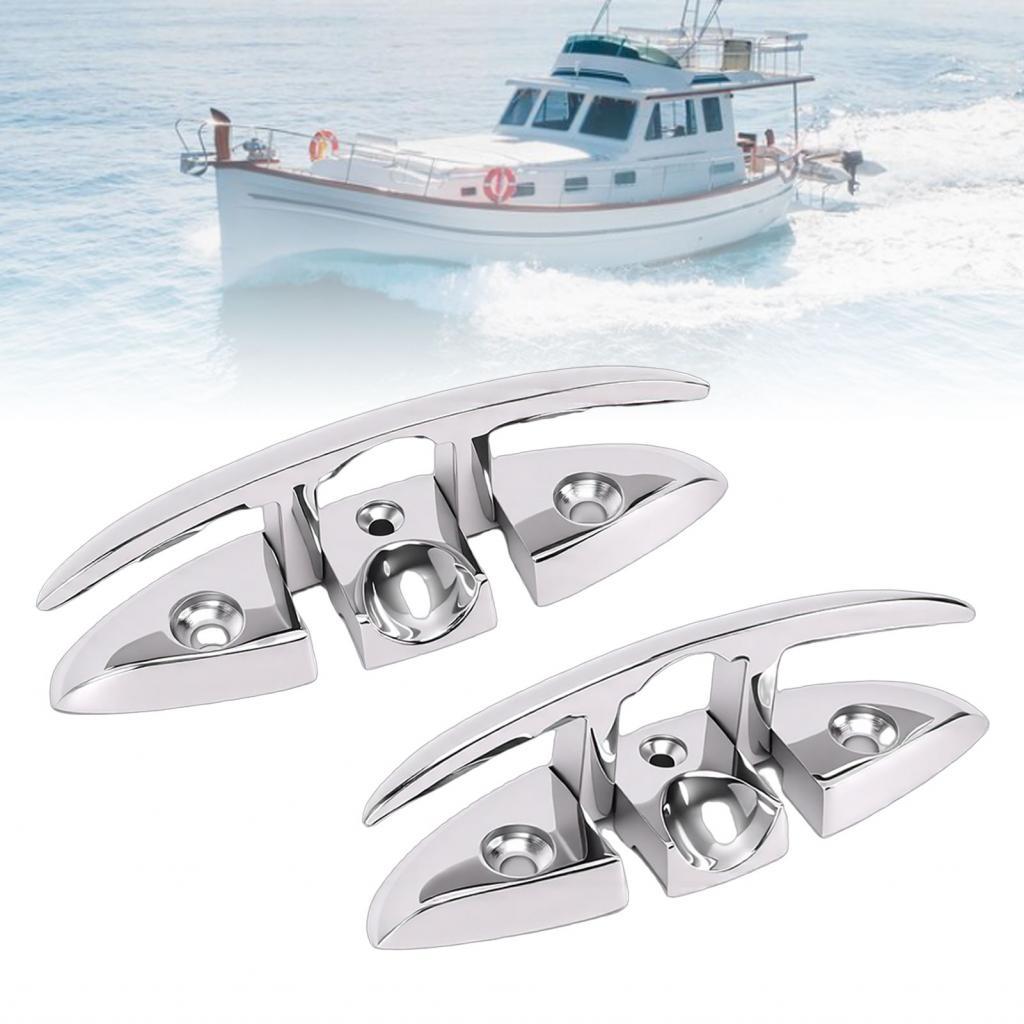 Thaihometools-TH Funien เรือพับคลี 5 นิ้วสแตนเลส Slick FINISH Marine Flip Up Dock พร้อมกระจกเหมือนพื