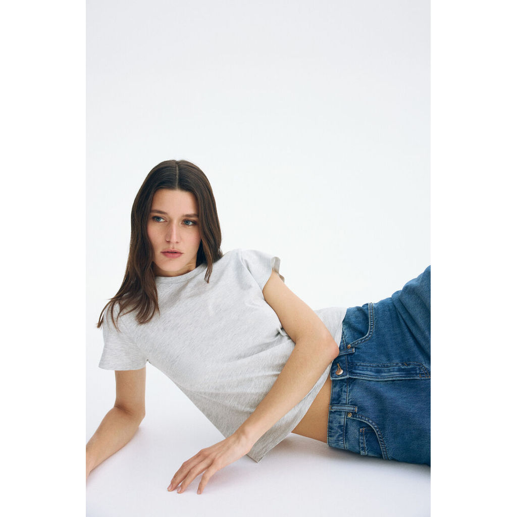 H&M(เอชแอนด์เอ็ม) เสื้อยืดคอตตอน ผู้หญิง 1270848_8