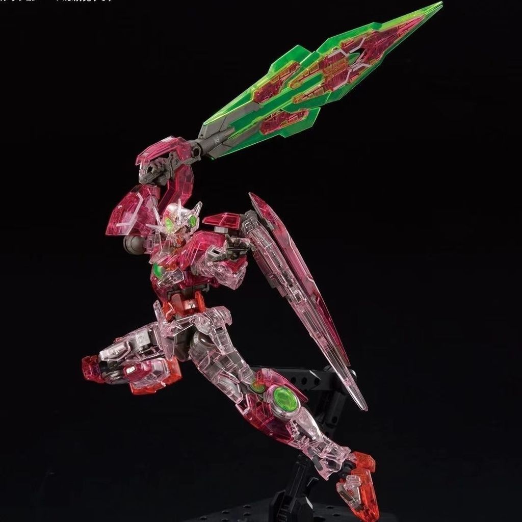 YHYJG Assembly HG144 สูงสุด 00 Mecha Quantum Unicorn Awakening รุ่น OOQ โปร่งใสสีแดงสีแดง
