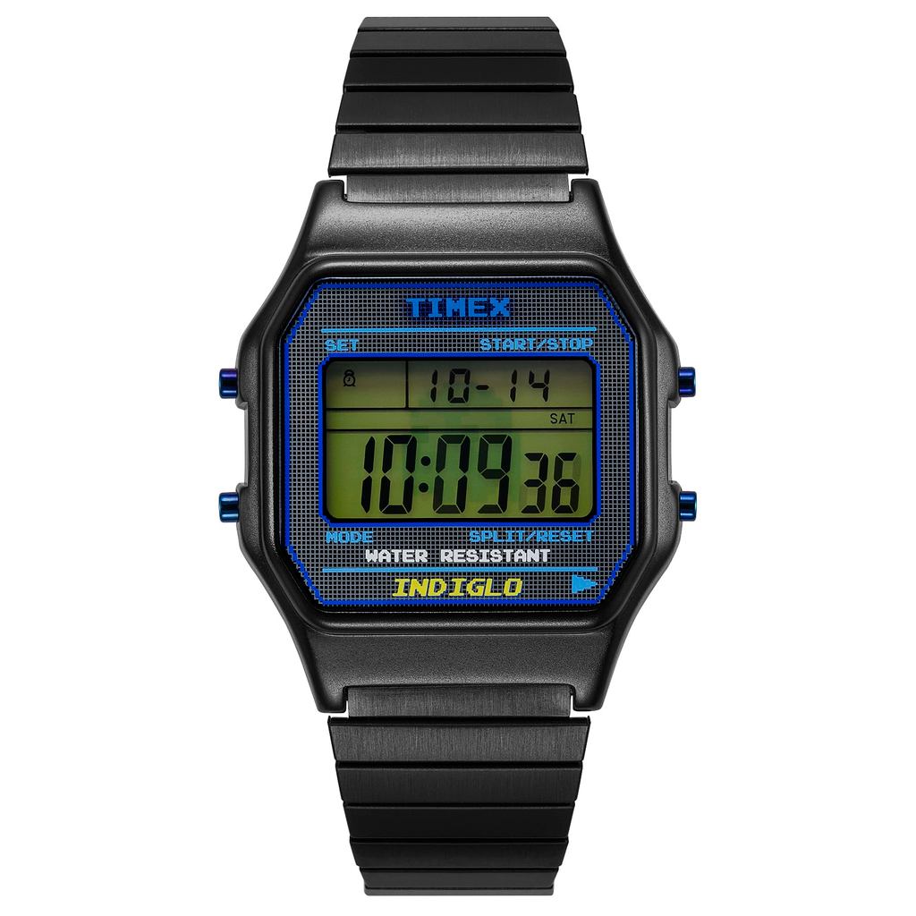 Unisex TIMEX Pac-Man Digital Watch with Black Dial, Brass & Plastic, Quartz, 3ATM Water Resistant  
