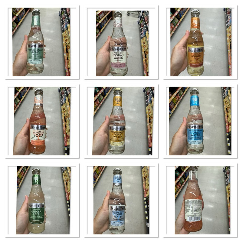 Fever - Tree Elderflower Tonic Water 200 Ml. / Premium Soda Water / Ginger Ale / Pink Grapefruit / M