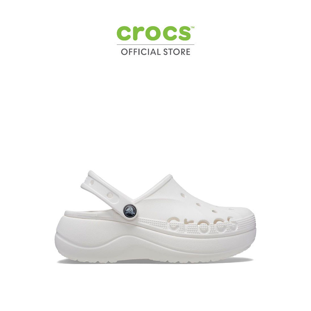 CROCS รองเท้าลำลองผู้หญิง BAYA PLATFORM CLOG รุ่น 208186100 - WHITE