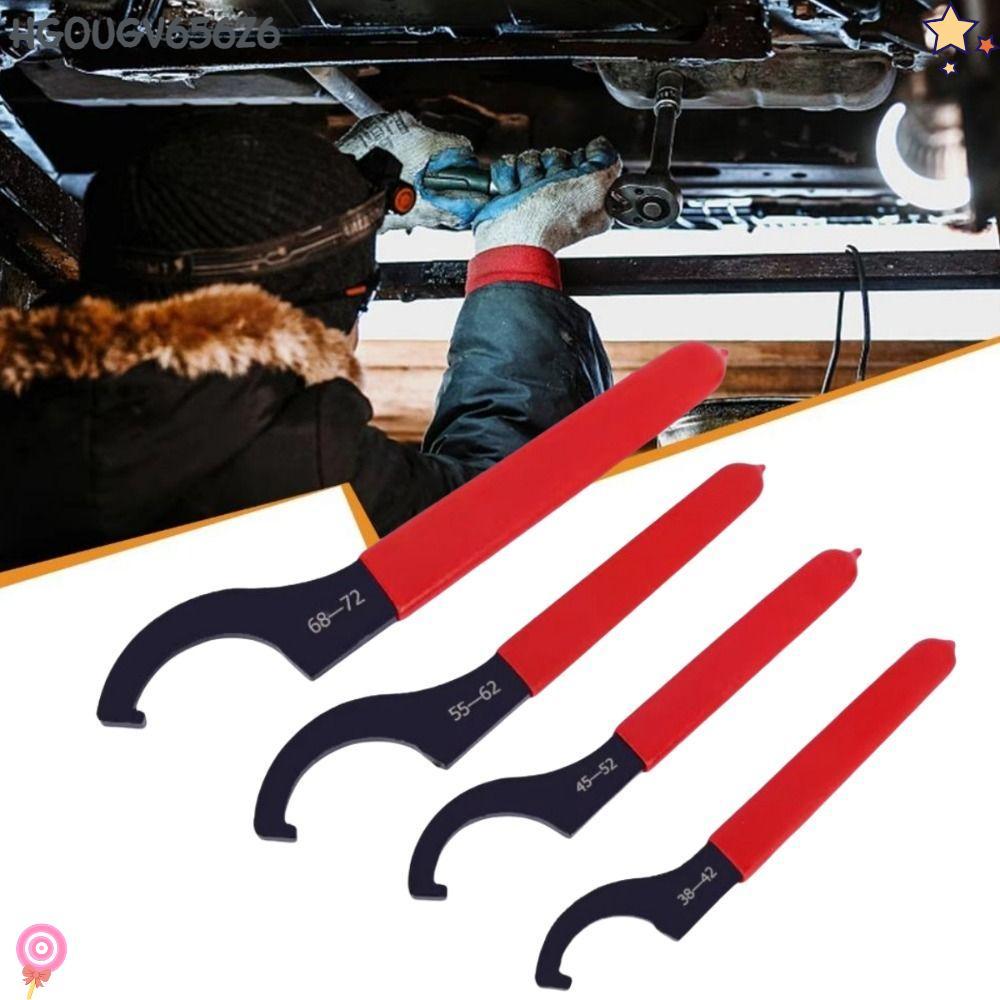 HGOUGV656Z6 ประแจเครื่องมือ, 45-48HRC สําหรับรอบ Nut C Hook ประแจ Spanner, สีดํา Oxidized ประเภท 38-