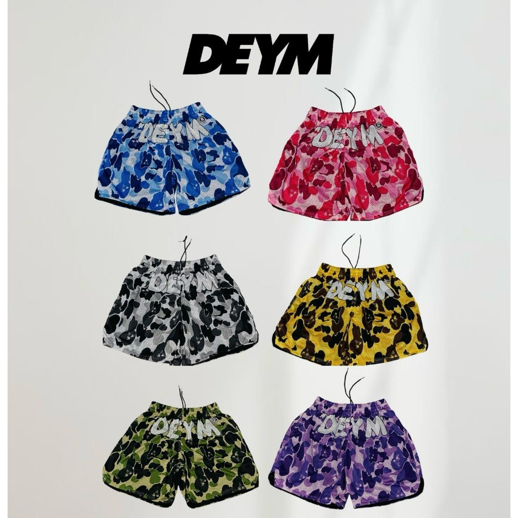 กางเกงขาสั้นตาข่ายInspiredโดยBAPEจากDEYM CLOTHING