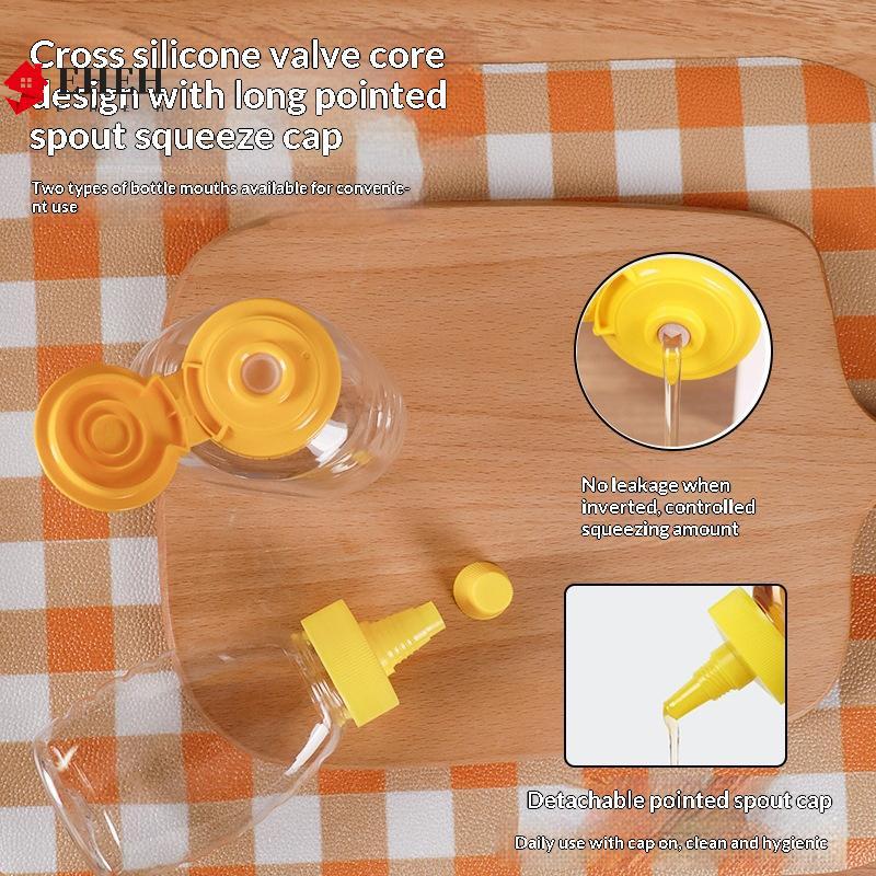 [EHEH] 180/320/360/720 ML ใสนํามาใช้ใหม่พลาสติกขวดน้ําผึ้งบีบขวดน้ําผึ้งคอนเทนเนอร์ผู้ถือที่มีฝาปิดพ