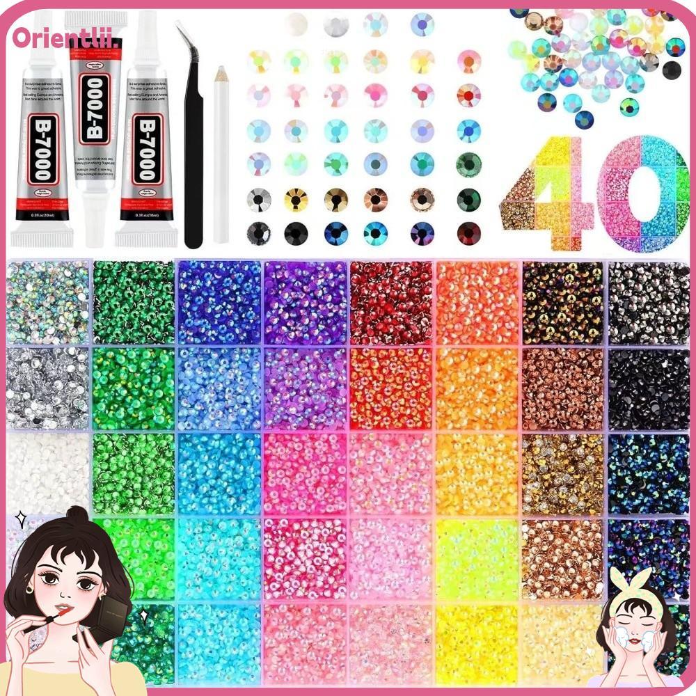 ชุดเรซิ่นและคริสตัล DIY ตกแต่งโทรศัพท์ มุขหลายสี และจอยเจลลีสำหรับงานศิลปะBedazzling