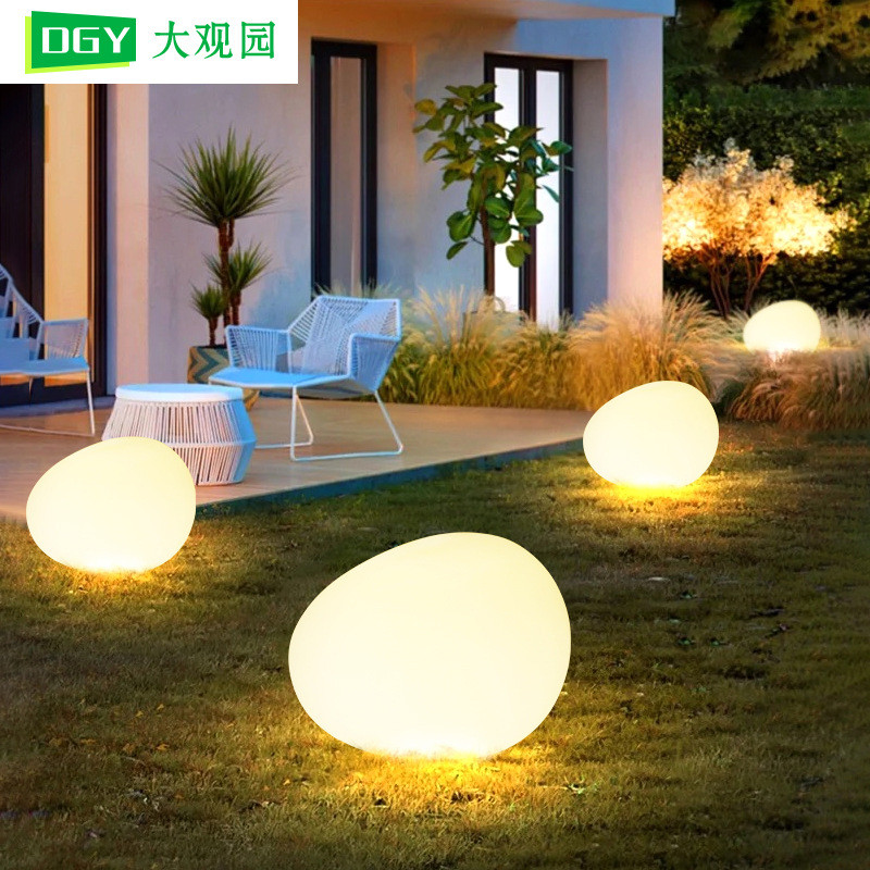 Outdoor decorative landscape courtyard lights, cobblestone floor lamps, garden pool party ambiance l