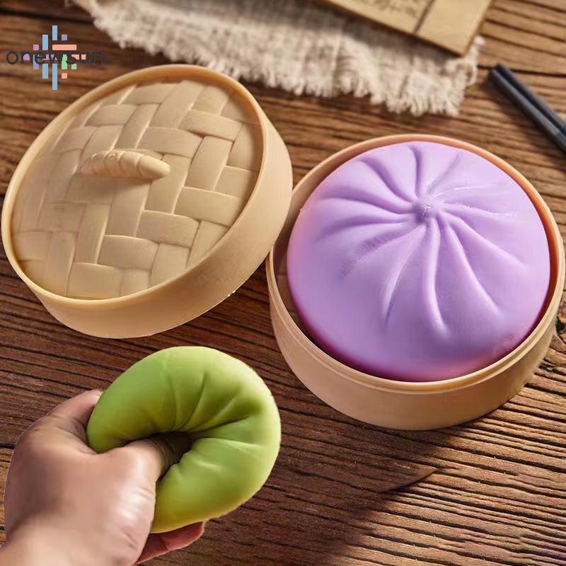 Onew Giant Dumpling Squishy ของเล่นความวิตกกังวลบรรเทา Fidget ของเล่นจําลองอาหารนึ่งยัดไส้ Bun นุ่มบีบ Dpression แป้งของเล่น sun