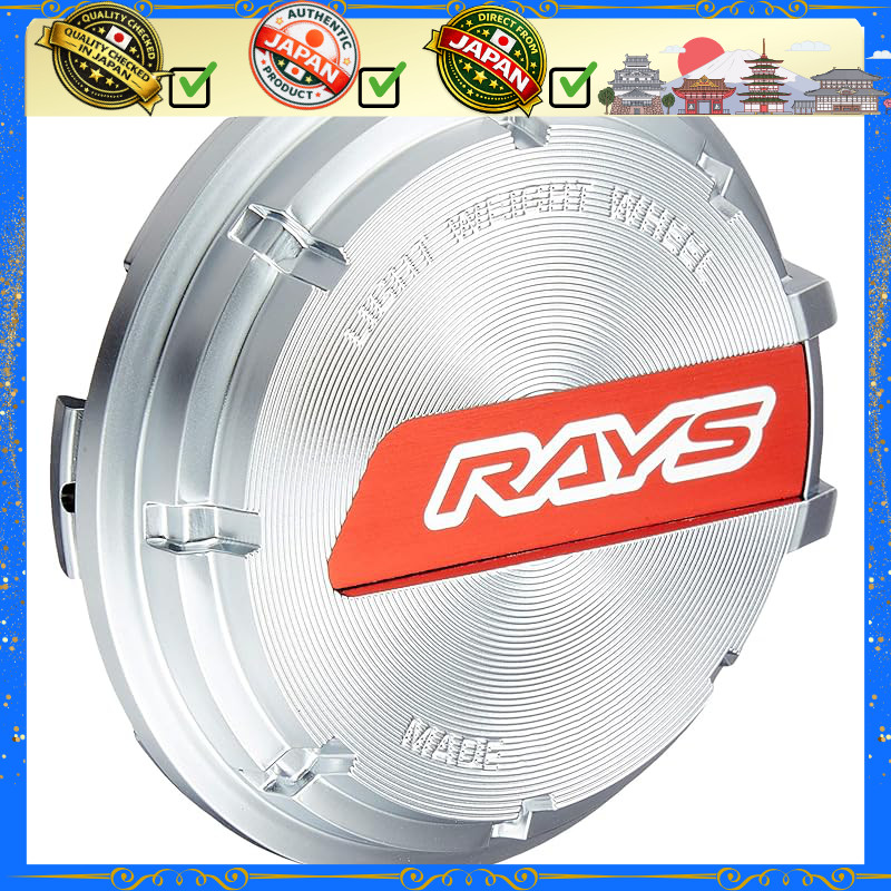 【RAYS】 Center Cap Set Gram Lights Red/Silver 4-Piece Set GRCAP-RDSL4