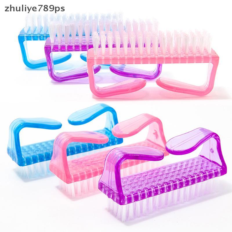 Zhuliye789ps] ทําความสะอาดแปรงเครื่องมือไฟล์เล็บแปรงดูแลทําเล็บมือเล็บเท้านุ่มลบฝุ่นทําความสะอาดมุมข