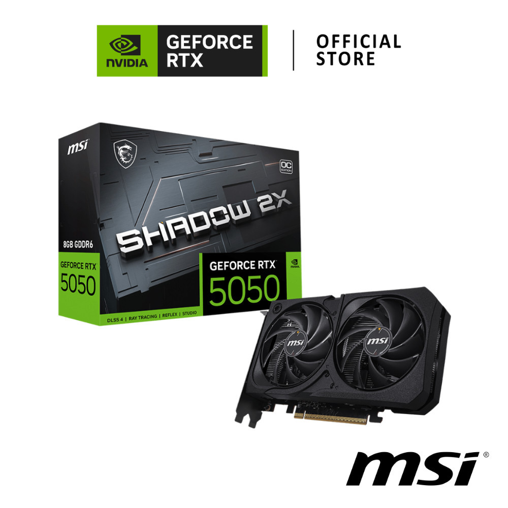 MSI GeForce RTX™ 5050 8G SHADOW 2X OC VGA Card การ์ดจอ