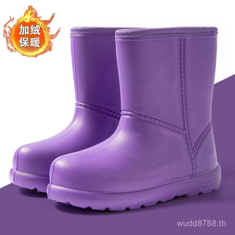 รองเท้าบูทกันฝนกันหนาวบุขนแกะเด็ก RFEJ thumbnail 10