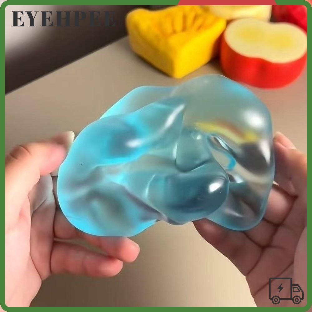 SERENDI Squishy ของเล่น, ความเครียดบรรเทาสีฟ้าโปร่งใส Anti Stress Sensory Fidgets, จําลอง Sensory Soft วัสดุ Slow-rebound Decompression ของเล่นสําหรับงานปาร์ตี้โปรดปราน