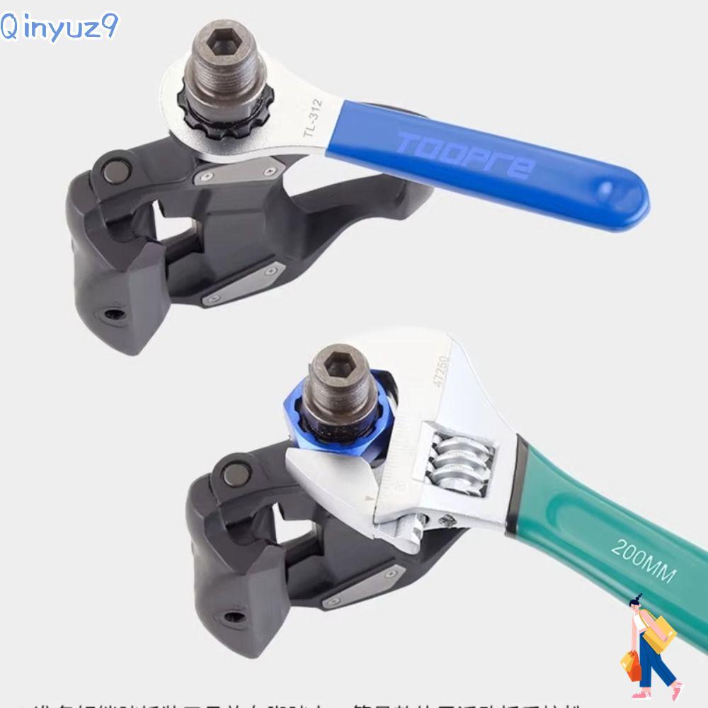 QINYUZ9 เหยียบเพลาแกนเครื่องมือ,Multi-functional 10Tจักรยานเครื่องมือกําจัด,Universal PedalประแจNUT 