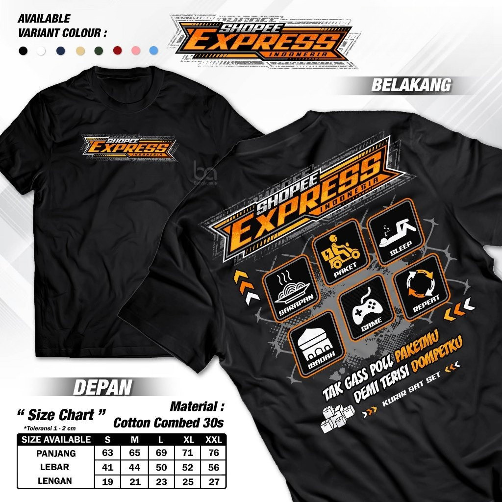 PL OFC | Shoppee Express Courier Sat Set เสื้อยืด - SPX Sopee Xpress Expedition Package Courier Shir