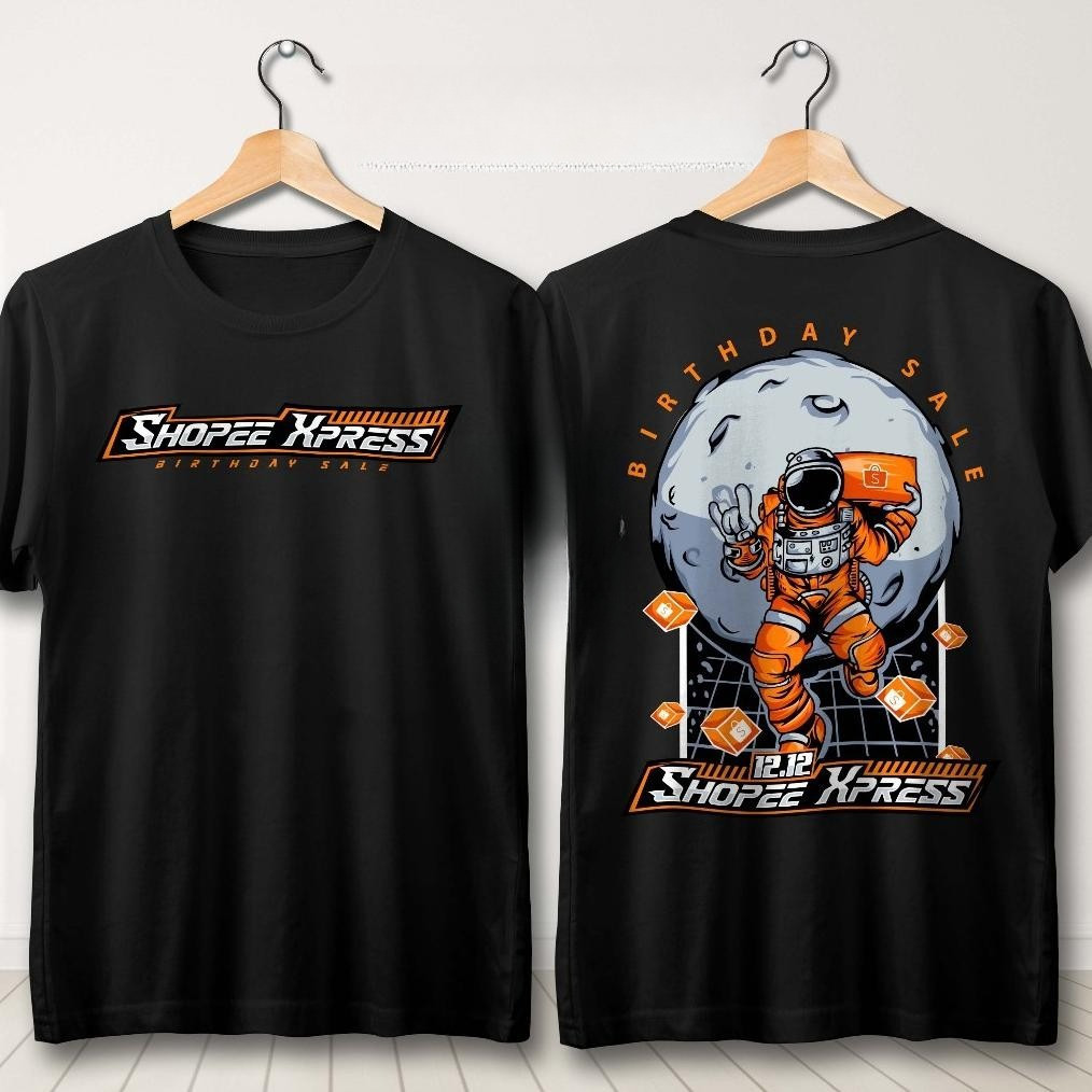 Shoppee Express 12.12 เสื้อยืดวันเกิด Courier Distro Shirt Expedition Package Spx Sopee Xpress Cotto