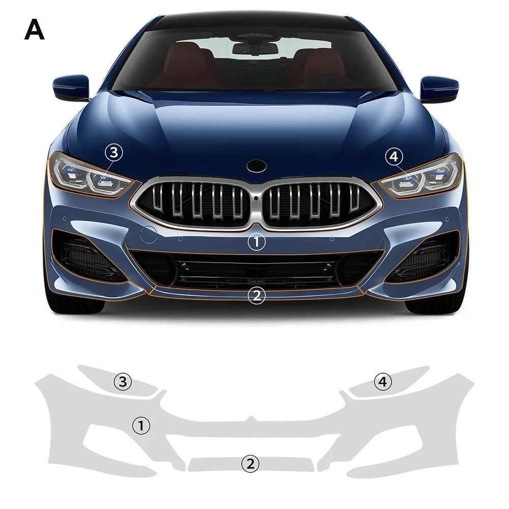 AIRSPEED สําหรับ BMW 8 Series m850i m840i 2022-2024 รถ Pre Cut PPF ฟิล์มป้องกันสี Anti-Scratch TPU โ