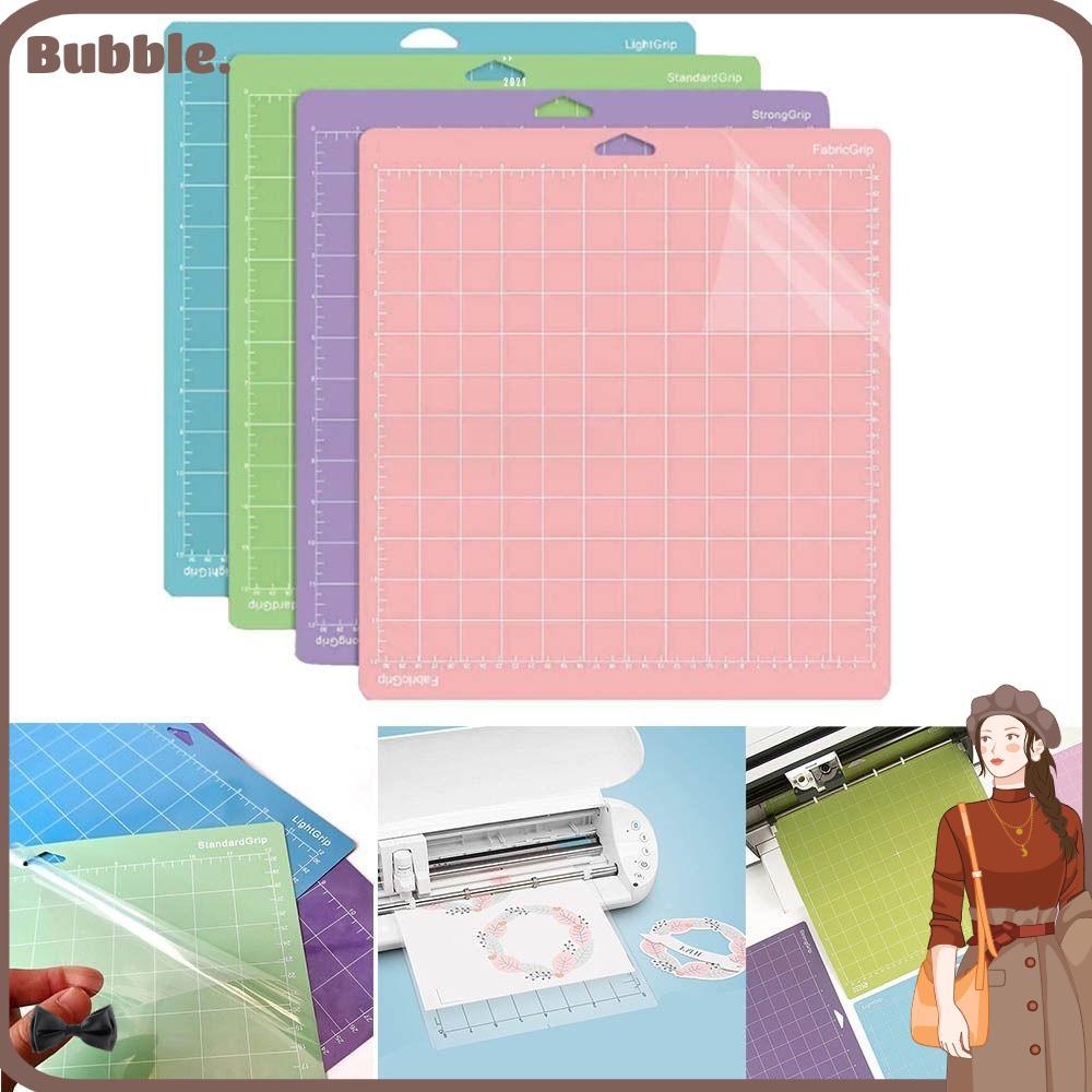 แผ่นรองตัด BUBBLE, แผ่นรองตัดกาวกันลื่น, สต็อกการ์ดหนาแบบพกพา Strong Grip PVC Cricut Mat สําหรับงานฝ