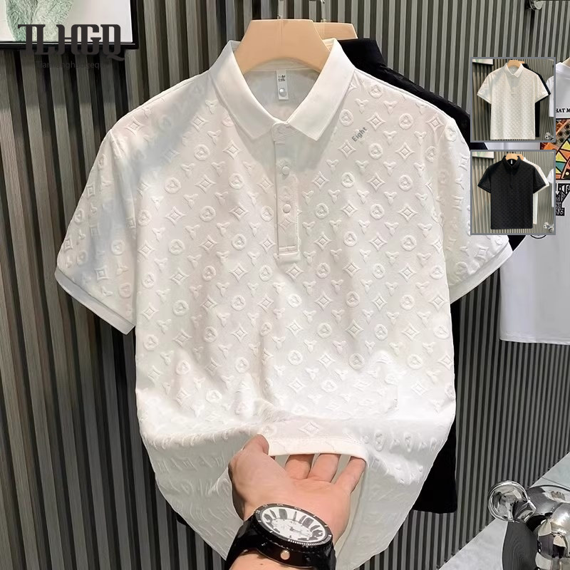 TLHGQ เสื้อโปโลสไตล์สปอร์ต ชาย วัยรุ่น ฤดูร้อน แบบบาง ใส่สบาย คอปก แขนสั้น