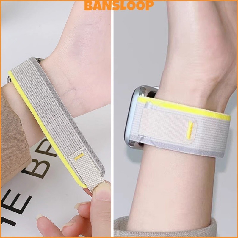 สายรัดไนลอน Trail Loop IWatch Series 11 10 9 8 7 6 5 4 3 2 1 Smart Watch Ultra 3 2 SE 3 49มม 46 41 44 45 40 42 38มม