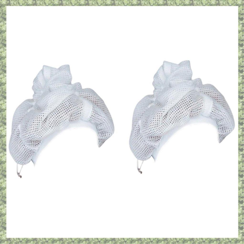 (FYZ E) 2PCS Net Plopping Cap สําหรับผมหยิกแห้ง, หมวกตาข่ายคลุมผมหยิกแห้ง, หมวกปอปปิ้งสุทธิสําหรับผม