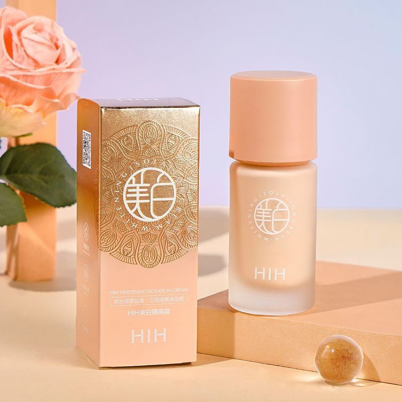 H HIH ครีมไวท์เทนนิ่ง ไพรเมอร์แต่งหน้า ไพรเมอร์ Retouch Skin Tone Brightening Moisturizing Clear Moi