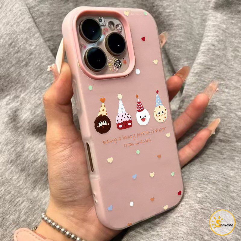 เหมาะสำหรับ OPPO Reno 12 12F 5 5F 10 11 13F 4F 5 6 6Z 7Z 8Z 8T 11F 13 14 14F 15 15F 15 Pro เคสโทรศัพท์ลายผีปาร์ตี้สีชมพู