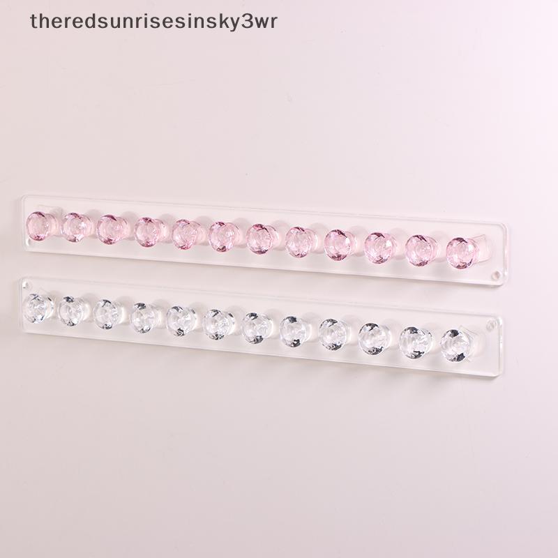 (the) 7/12Hooks อะคริลิคโปร่งใส Jeweerly Storage Ra สําหรับต่างหู Nelace ผู้ถือแขวนติดผนังขาตั้งจอแสดงผล Organizer (TH)