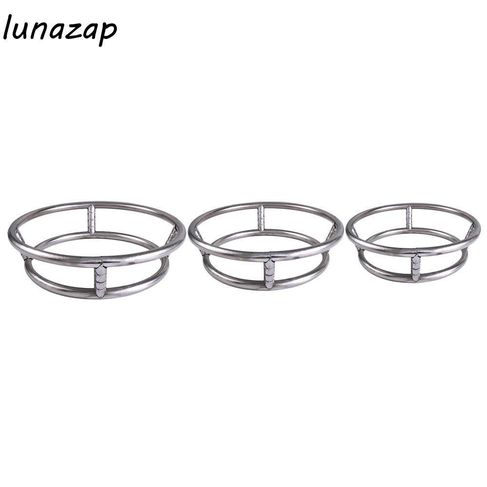 Lunazap ชั้นวางกระทะสแตนเลสสําหรับหม้อเตาแก๊สกระทะทอดชั้นวางแหวน Anti-scald เส้นผ่านศูนย์กลาง 23/26/29 ซม.คุณภาพสูงผู้ถือ