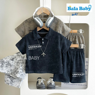 ชุดเสื้อโปโลเด็ก  เสื้อแขนสั้นและกางเกงขาสั้น ชุดแฟชั่นสไตล์…