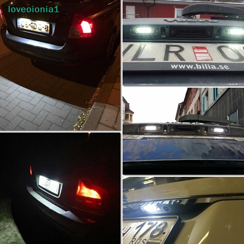 loveoionia1 ไฟป้ายทะเบียนรถยนต์ LED 12V แสงสีขาวสําหรับ Volvo S40 S60 S80 XC70 XC60 IA