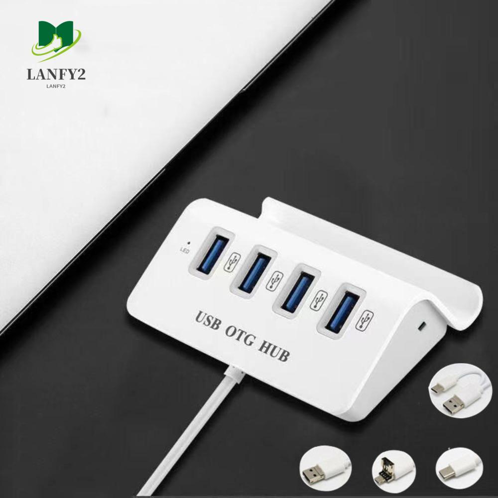 ALANFY USB OTG HUB, OTG Hub Docking Station 4 in 1 Dock Holder Hub, Phone Holder Multiport USB2.0 Ty