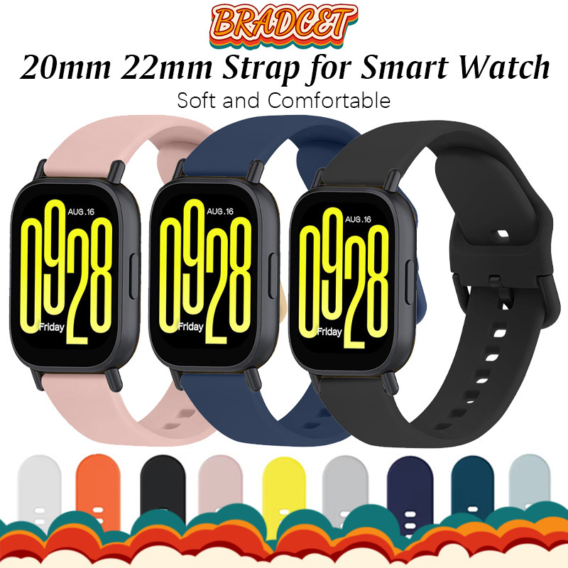สายรัดซิลิโคนขนาด 20 มม. 22 มม. for Redmi Watch 5 Active/Lite/ Samsung Galaxy Watch/Huawei/Alon/Garm