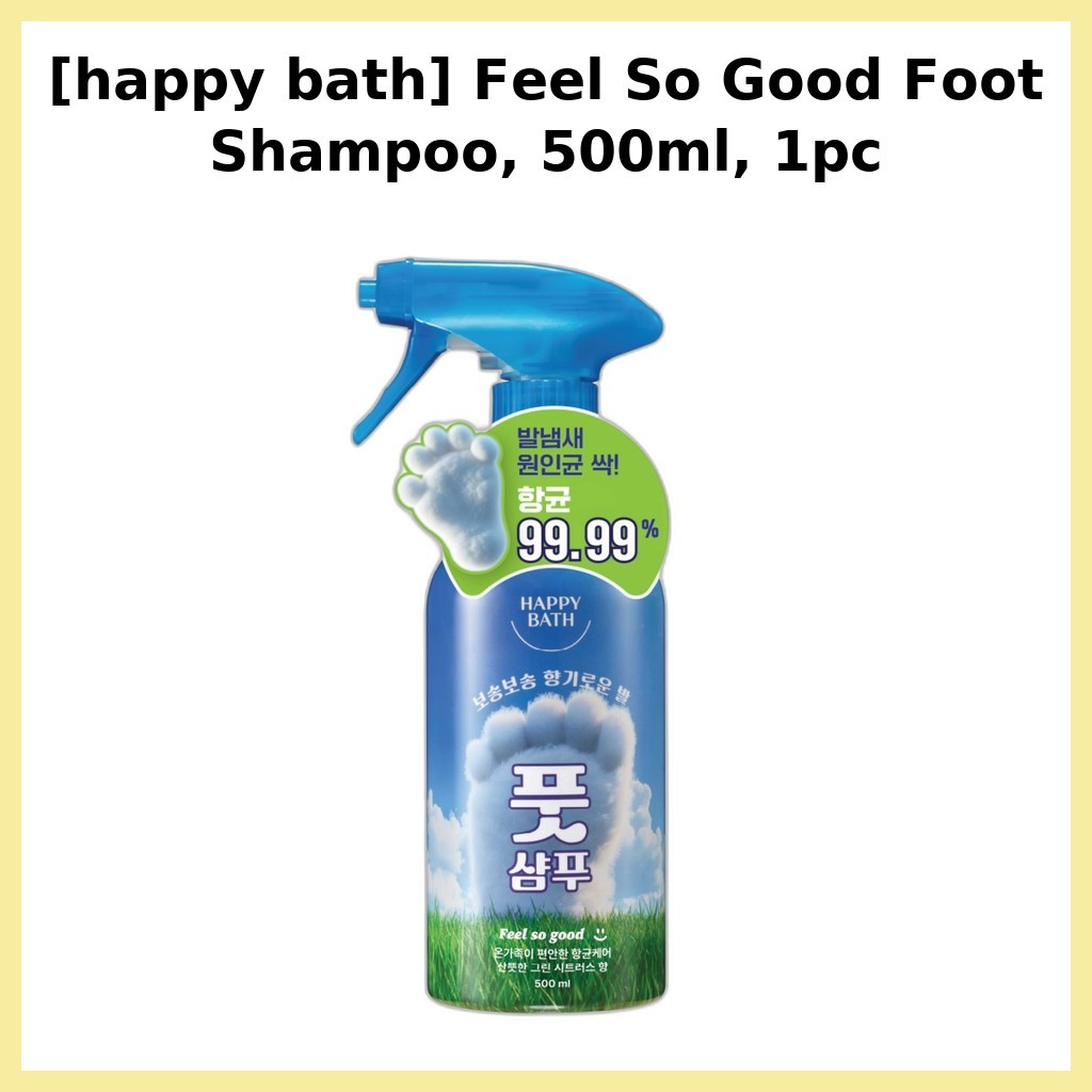 [happy bath] Feel So Good Foot Shampoo, 500ml, 1pc / Korean Foot Shampoo / Deodorizing Cleanser by Y