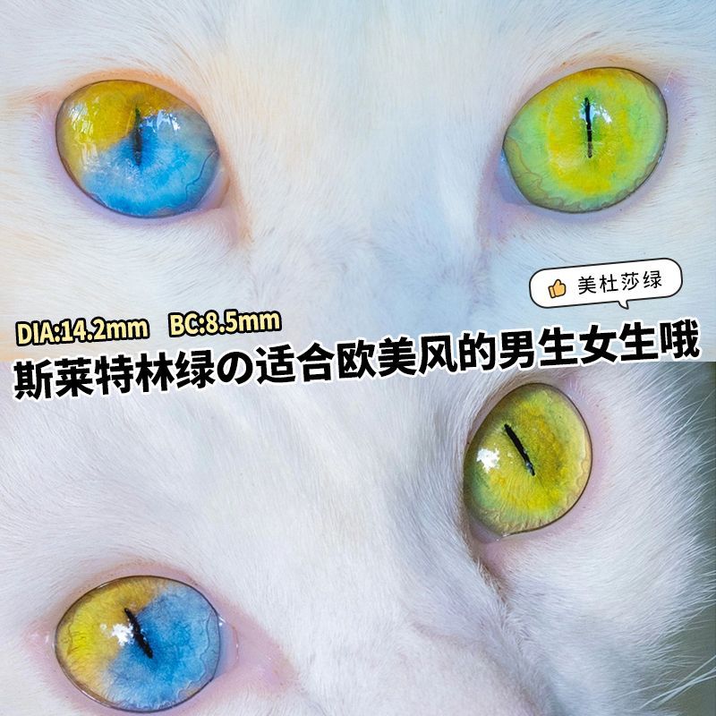 คอนแทคเลนส์สีเขียว สำหรับสายตายาว ออกแบบใหม่ปี 2023 ขนาดเส้นผ่าศูนย์กลาง 3.22 mm