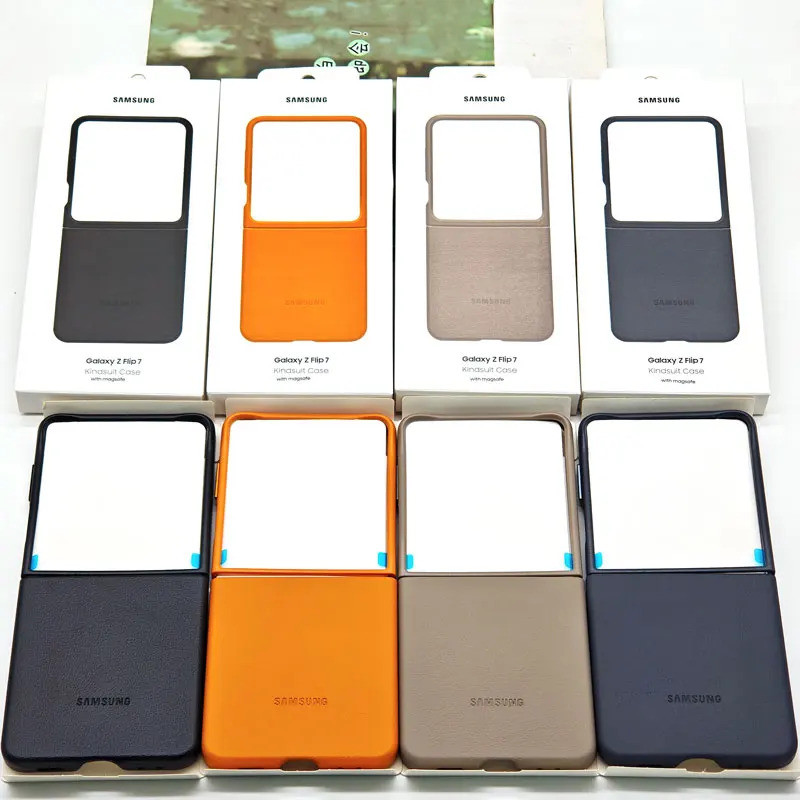 สําหรับ Samsung Galaxy Z Flip 7 Flip7 5G เคสหนังหรูหราแม่เหล็กป้องกันคุณภาพสูงสําหรับ Galaxy z flip7