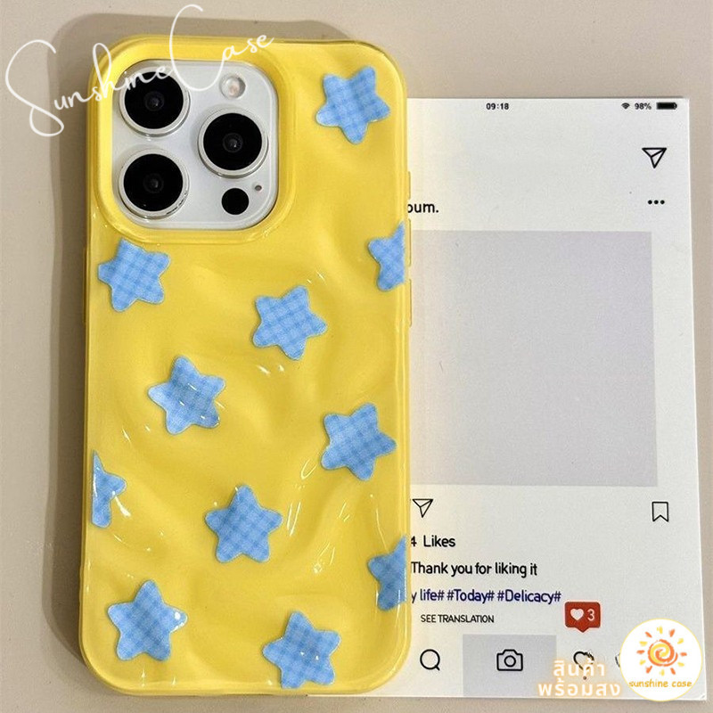 ส่งของเร็ว เคสสำหรับไอโฟน12 ลายดาว สีเหลืองสดใส รูปที่ 7