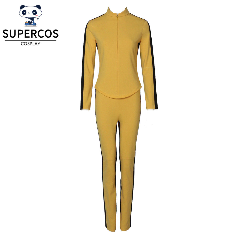 คอสเพลย์_kill bill bride_ชุดสีเหลือง เครื่องแต่งกายสำหรับปาร์ตี้ฮาโลวีนและคาร์นิวัล