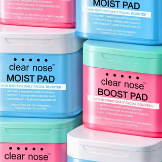 CLEAR NOSE Moist Pad Skin Barrier Daily Facial Booster 168ml [80 Pads] เคลียร์โนส มอยส์แพดบำรุงผิว สูตรชุ่มชื้น.