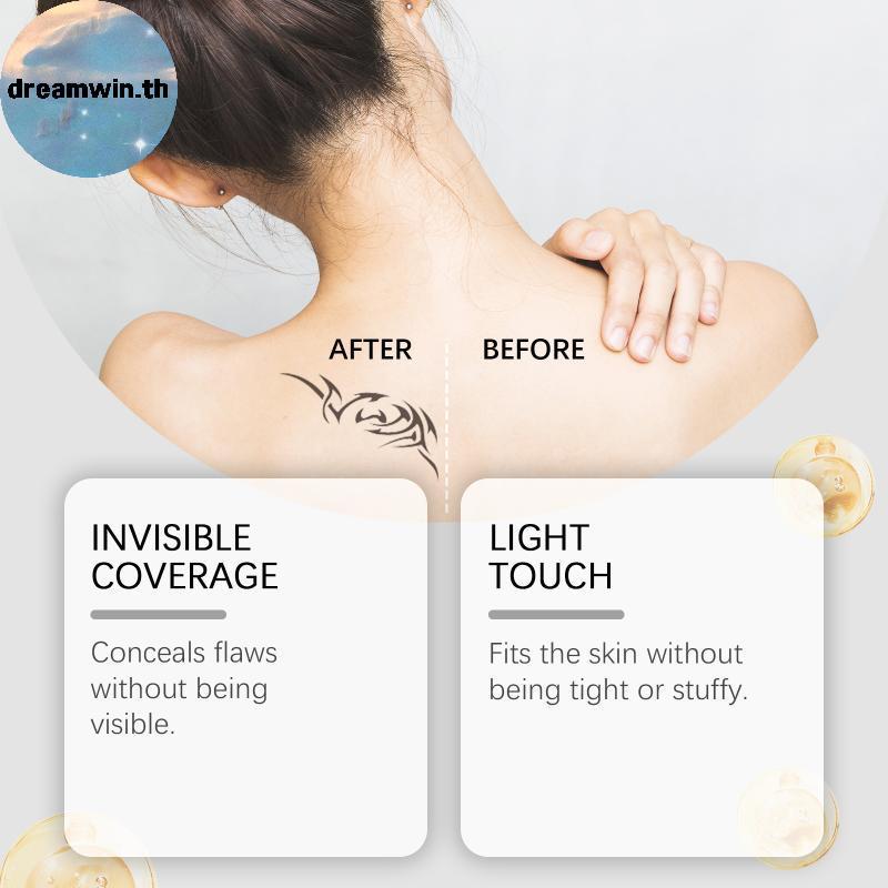 Dreamwin Ultra Thin กันน้ํา Tattoo คอนซีลเลอร์ 6PCS เทปฟิล์ม Patch ที่มองไม่เห็น Breathable Protecto