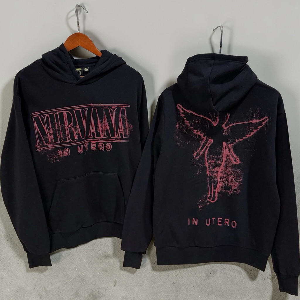เสื้อกันหนาวคลุมด้วยผ้า Nirvana in Neutro  Hoodie ▪️เสื้อฮู้ด สเวตเตอร์ เสื้อวอร์ม  💢Nirvana  x Prim