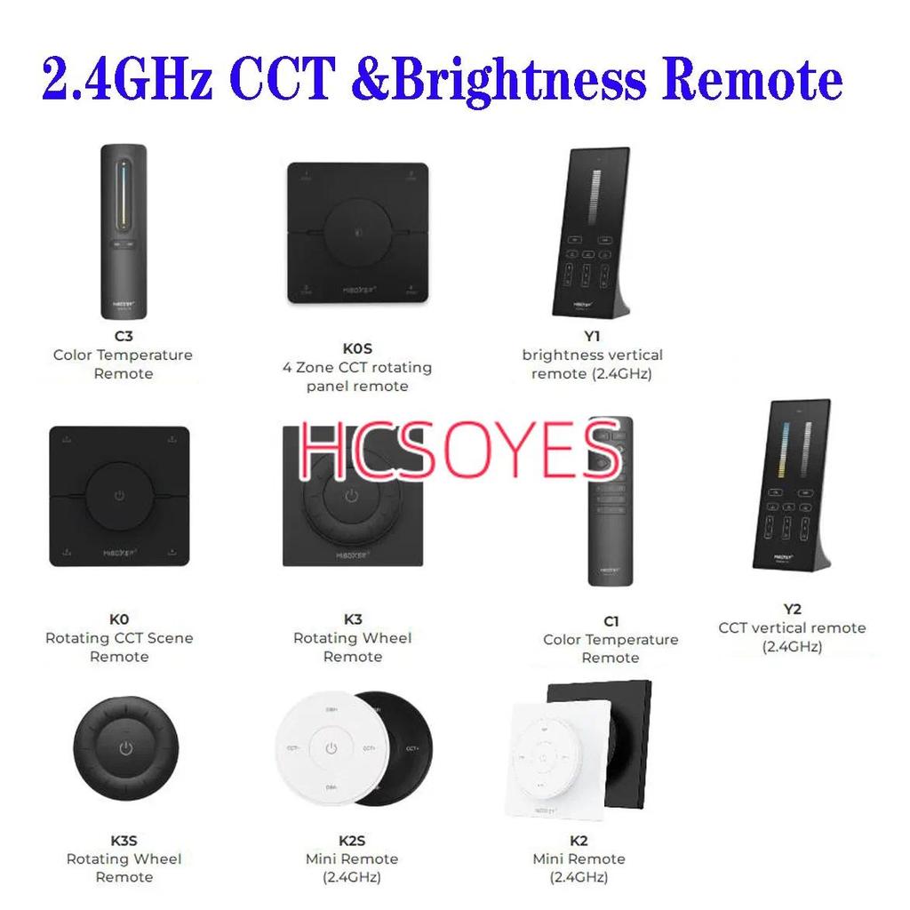 MiBoxer 2.4G 2.4G Remote (CCT & Brightness ) Controller เข้ากันได้กับผลิตภัณฑ์ซีรีส์ MiBoxer/Mi-Ligh