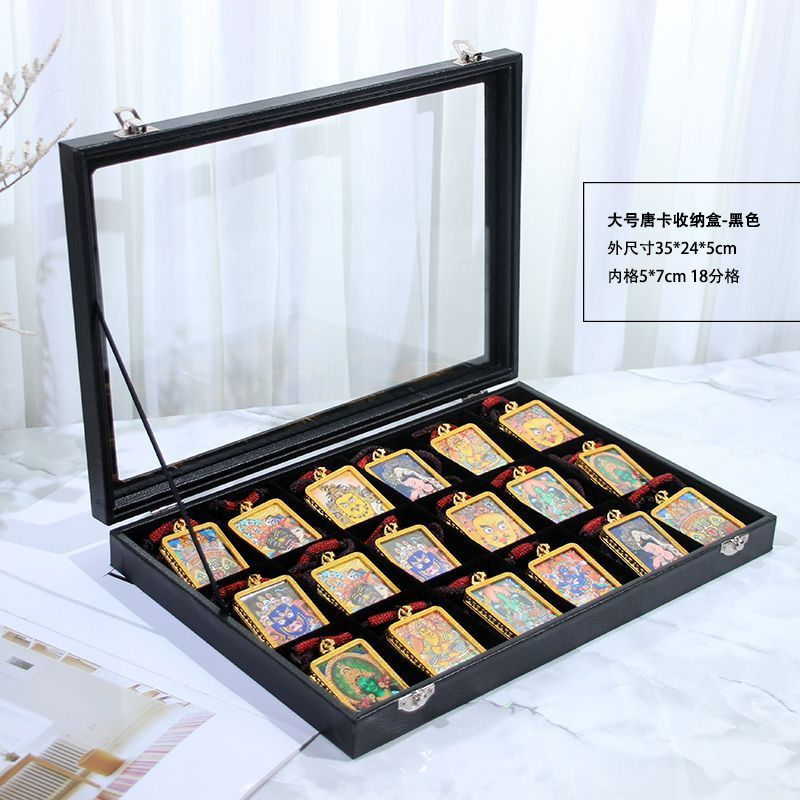 New Product#Thangka storage box, Zaki Lam Buddha amulet collection display box with lid, dustproof p