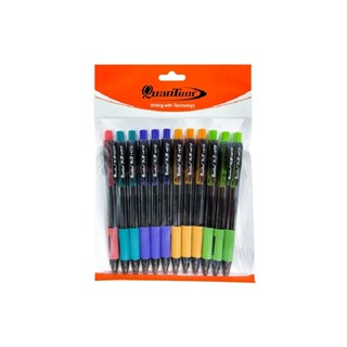 QUANTUM ปากกาลูกลื่น รุ่น X5 HITZ หมึกสีน้ำเงิน ด้ามคละสี ขน…