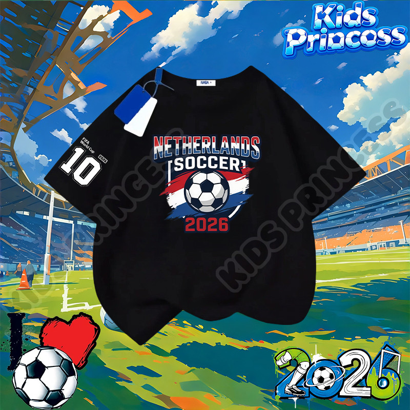 COD KIDS PRINCESS 2026 world cup jersey เสื้อแข่ง kids fashion เสื้อเชิ้ตเด็ก เสื้อแขนสั้นเด็ก ทรงหล