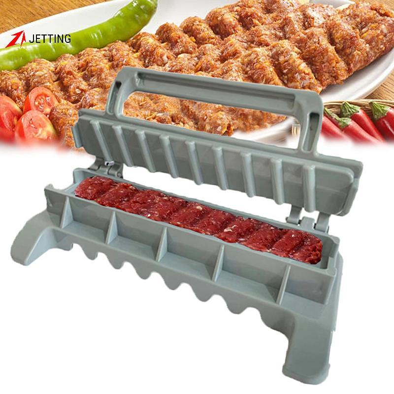 FSTH Kebab Maker ง่ายเดี่ยวแถว Grille บาร์บีคิว Skewers เตรียม Kebab Maker กดเครื่องนํากลับมาใช้ใหม่
