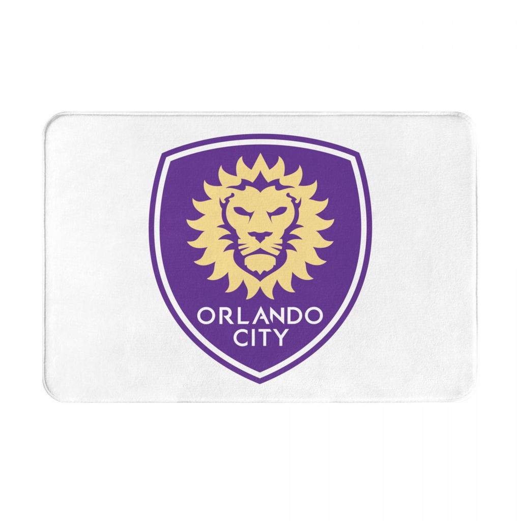 Orlando City SC โลโก้ห้องน้ําแผ่นกันลื่นห้องน้ําห้องส้วมเสื่อเท้าประตูดูดซับน้ําแห้งเร็วเข้าประตู Ca