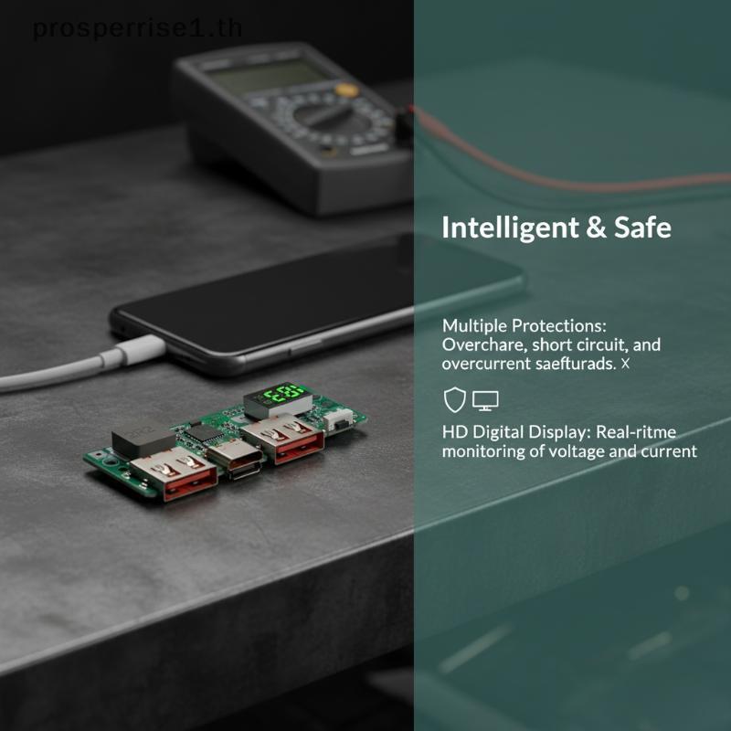 [PPTH] Fast Charge Module สําหรับชาร์จ IP5356 บอร์ดแสดงผลดิจิตอลรองรับสถานี QC PD30 [MOTOR]