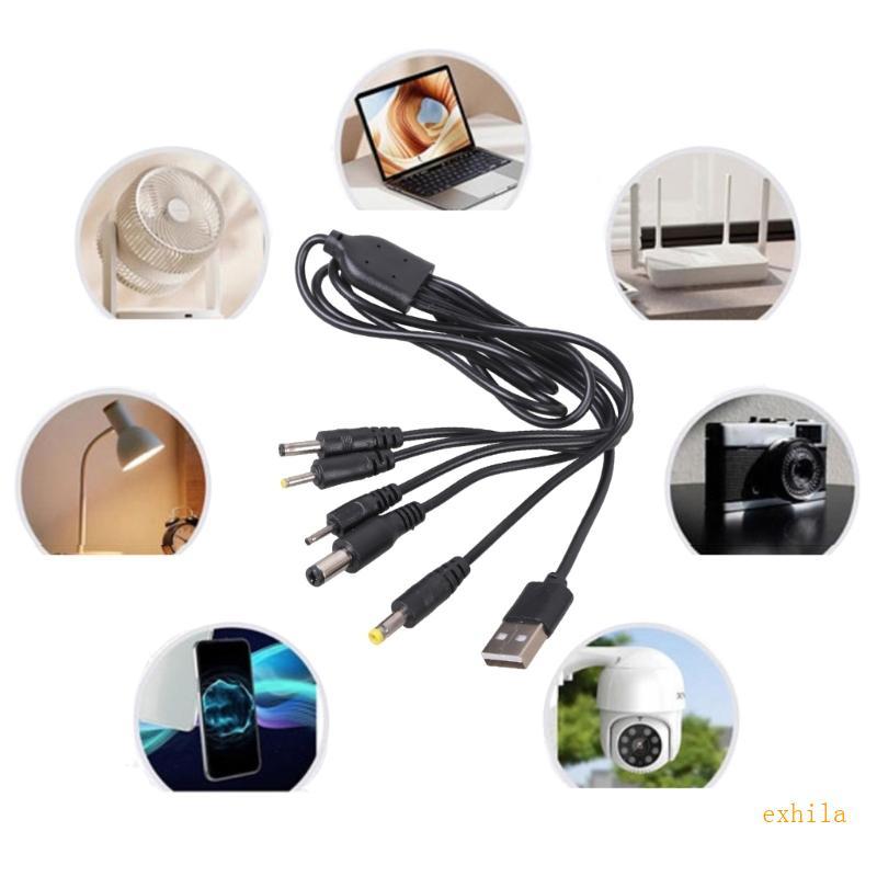 Exhila USB 5V สายชาร์จ Quick Connector 5V USB ถึง 5 5x2 1 มม.4 0x1 7 มม.2 0x0 6 มม.2 5x0 7 มม. 3 5x1